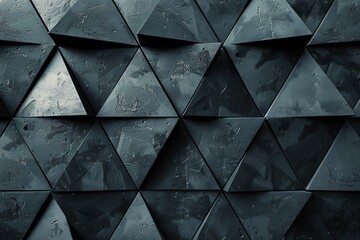 Geometric Grunge Triangle Texture on Black and White Background with Seamless Wood and Stone Patterns, Illustration for Design, Wallpaper, and Art