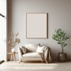 Modern living room with sofa, contemporary design