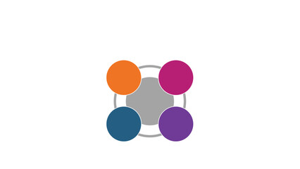 Circle infographic presentation layout fully editable.