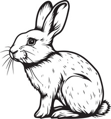Obraz premium rabbit silhouette vector illustration