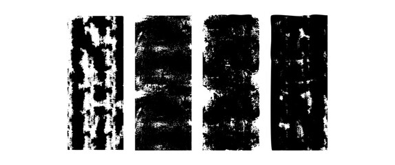 Rolled ink black grunge vector texture art splatter background