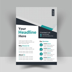 Corporate  modern business flyer design template 