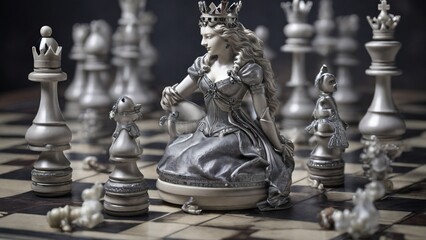 chess pieces on a chessboard