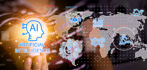 Concepts of using AI in daily life Processing with AI system, convenience