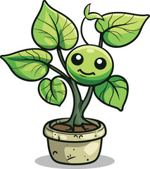 cute adorable smile plant in the pot 03