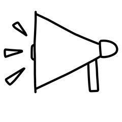Megaphone Hand Drawn