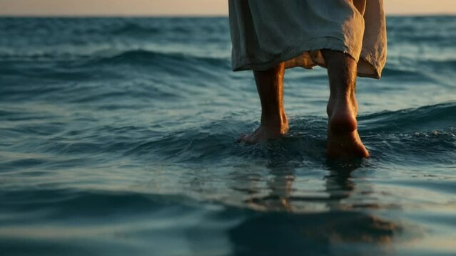 christian background - Jesus walked on water