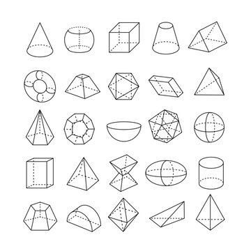 A set of isometric shapes.