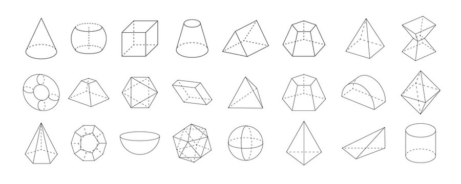 A set of isometric shapes.