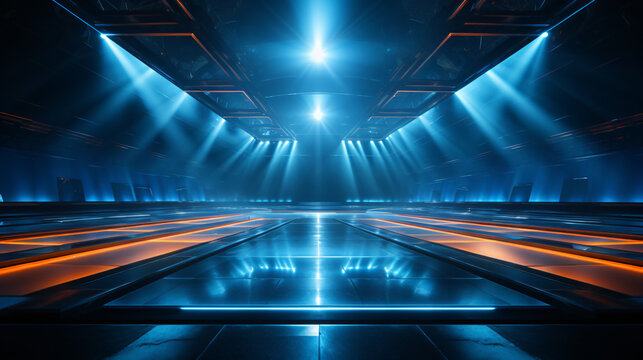 background featuring a stage bathed in vibrant light, evoking a sense of anticipation and excitement