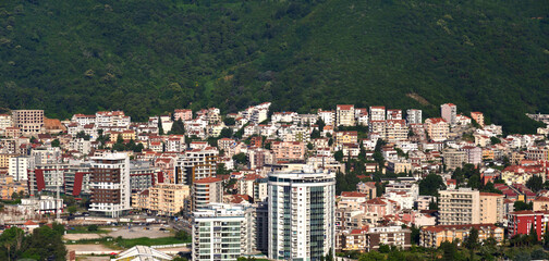 Obraz premium View of Budva city from above, Montenegro