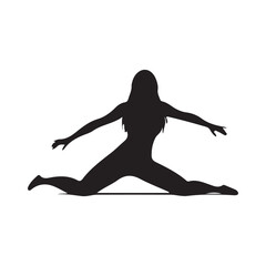 silhouette of a yoga person