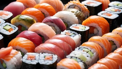 multitude of sushi background