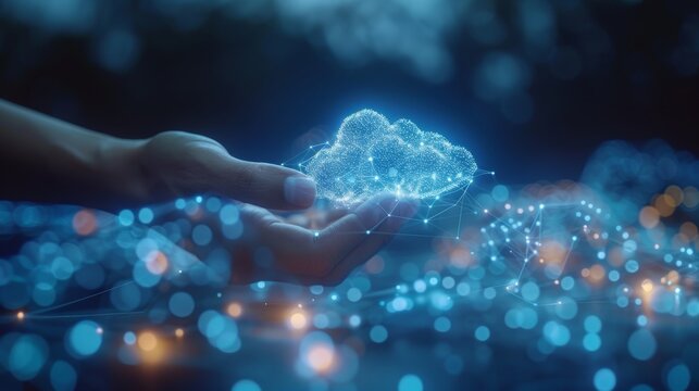 Touching a cloud computer connection to a large database big data via the internet, and sharing, downloading, and uploading big data through cloud computing technology