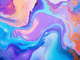 Colorful mixed paint liquid, texture from colorful paint 