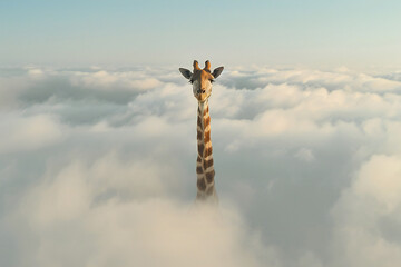 giraffe in the clouds