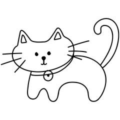 cartoon cat drawing 