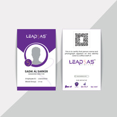 Simple and Clean Corporate ID Card Template