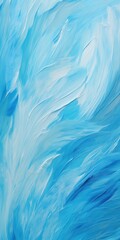 Fototapeta na wymiar Abstract azure oil paint brushstrokes texture pattern contemporary painting wallpaper background