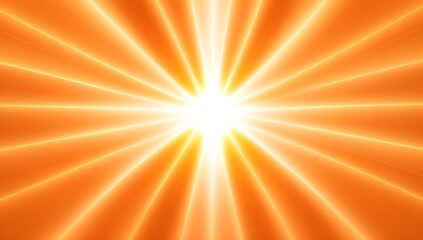 Abstract light rays on orange background