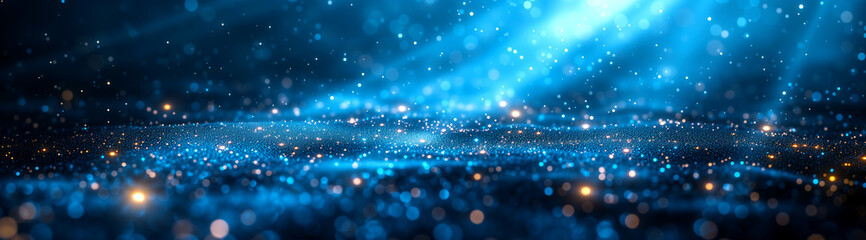 A radiant sea of blue lights, where each sparkle is a whisper of the universe's secrets