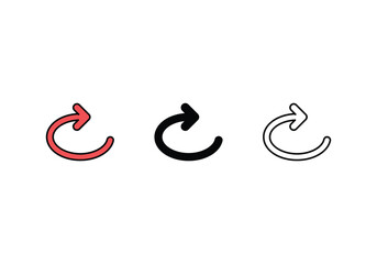 black line and glyph,color line,icon arrows