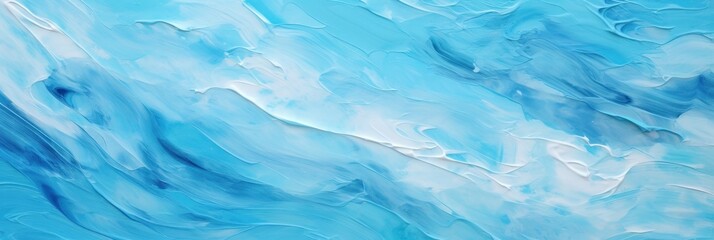 Fototapeta na wymiar Abstract blue oil paint brushstrokes texture pattern contemporary painting wallpaper background