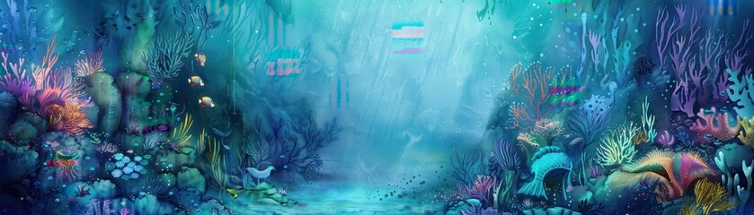 Oceanic Dreams: Watercolor Undersea Fantasy