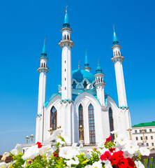 The Kul Sharif Mosque in sunny summer day. Kazan Kremlin. Republic of Tatarstan. Russia - 744656601
