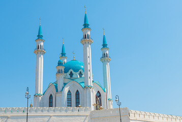 The Kul Sharif Mosque in summer day. Kazan Kremlin. Republic of Tatarstan. Kazan'. Russia - 744656674