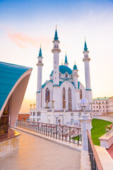 The Kul Sharif Mosque in sunset time. Kazan Kremlin. Republic of Tatarstan. Kazan. Russia - 744657015