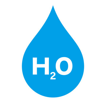 H2O icon. Water icon. Vector.