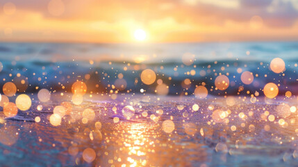 Water surface, magical glitter, soft colors, dreamy