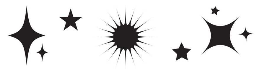 Brutalism shapes. Extraordinary Graphic Assets. For modern T-shirts designed. Retro Futurist. Vector illustration