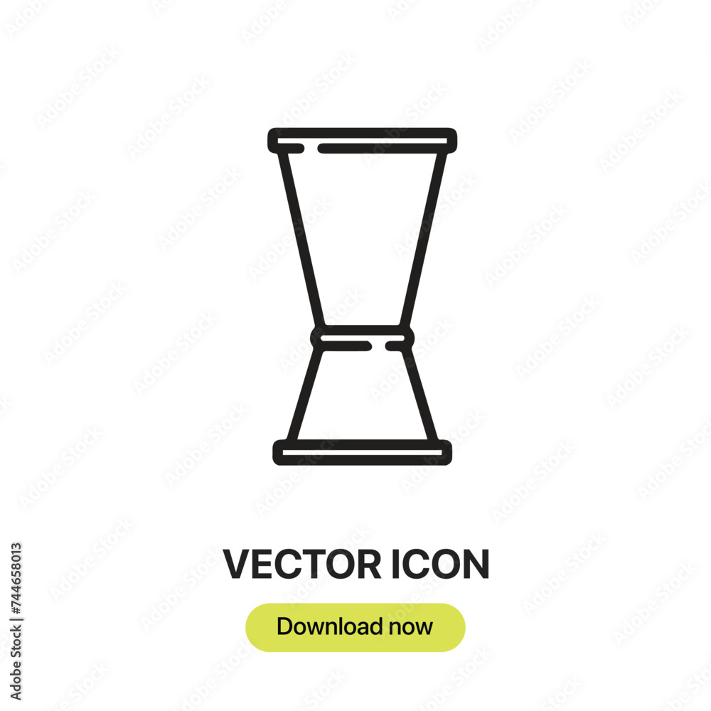 Poster jigger icon vector. linear-style sign for mobile concept and web design. jigger symbol illustration.