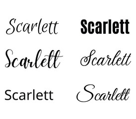 Scarlett svg , Scarlett Baby Name svg, Scarlett Wedding Name svg