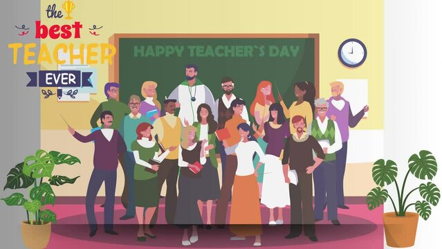 Happy teacher's day greeting card, teacher teachers, Generative AI
