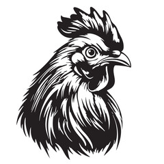 Illustration of rooster head