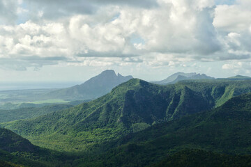 Landscape near Le Morne in rural Mauritius