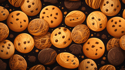 Obraz premium cookie background