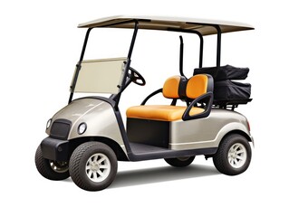 Isolated Golf Cart on White Background Perfect for Golfers