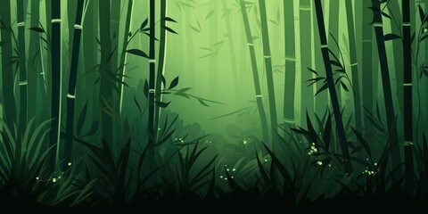 Serene Bamboo Forest Vector Art Peaceful and Simple