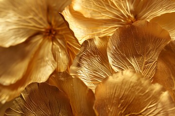 close up of gold flowers