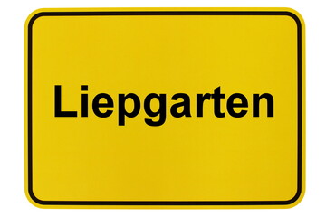 Illustration eines Ortsschildes der Gemeinde Liepgarten in Mecklenburg-Vorpommern