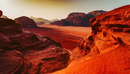 Photo sur Aluminium Rouge 2 sunset in the desert