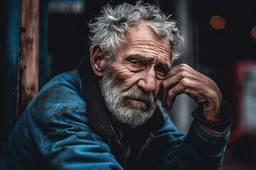 Obraz premium Capture timeless wisdom with this expressive picture of an elderly man