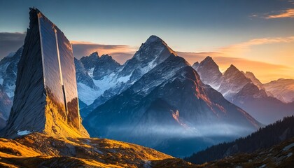 sunset in the mountains