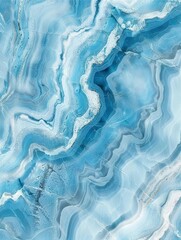 This image captures the soothing essence of cerulean marble, with wave-like patterns creating a serene visual rhythm across the stone's surface.