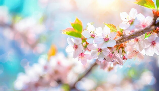 満開の桜 華麗に舞い散る桜の花びら © toe