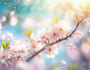 満開の桜  華麗に舞い散る桜の花びら